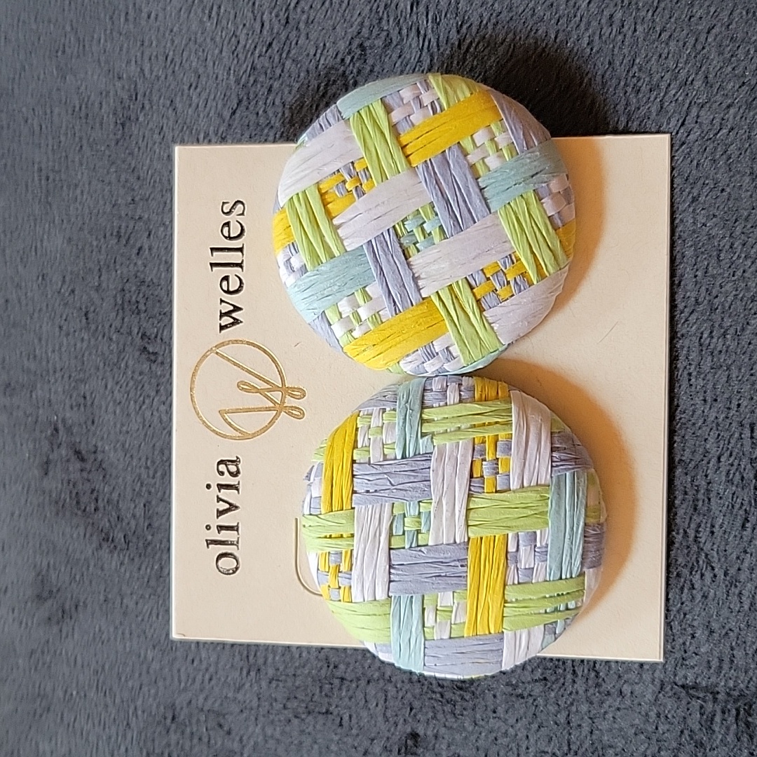 Button Earrings 2"